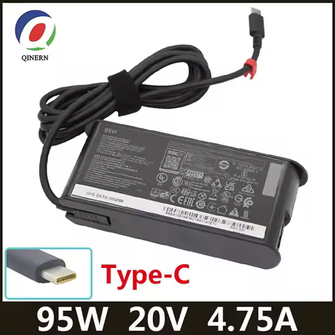 20V 4.75A 95W USB Type C PD Charger Laptop Power Supply Adapter for ThinkPad Yoga Y740S-15IRH Y9000X