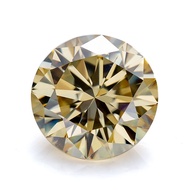 GRA Round Brilliant Cut 1CT -5CT Champagne Moissanite Diamond Loose Bare Stone For DIY Ring Jewelry 