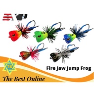 Fire Jaw Jump Frog EXP Ready Stock Snakehead Fishing Lure Woodmade