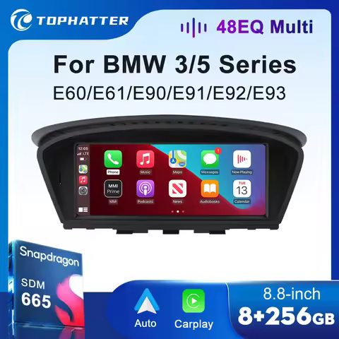 8.8'' Car Radio For BMW 5 3 Series E92 E60 E61 CCC CIC System Screen Wireless CarPlay Android Auto M