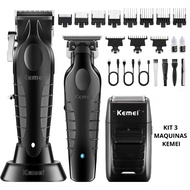 KEMEI Professional Grooming Set 2296+2299+1102 – Hair Clipper Trimmer & Shaver For Cutting Trimming 