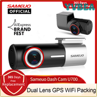 YVBEA SAMEUO U700 Dash Cam Front and Rear Camera Recorder QHD 1944P Car DVR with 2 cam dashcam WiFi 