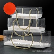 Swiss roll box log cake box clear transparent box for roll cakes long cake boxes / Portable Transpar