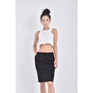 ((L) g2000 Plain Black Skirt Second-Hand Clothes