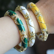 Cloisonne Bracelet Fashion Diamond Bracelet Authentic Old Beijing Palace Retro Open Bracelet Charact