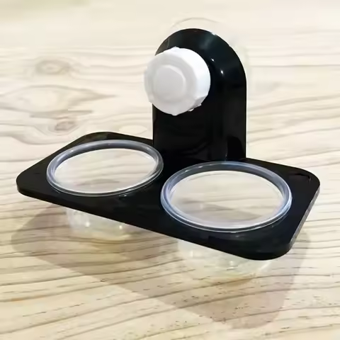Plastic Gecko Feeder Ledge With Suction Cup Space Saving Wall Mount Food And Water Bowl Dish For Cre
