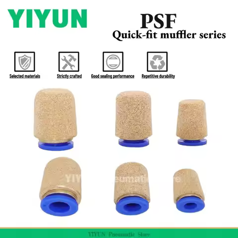 PSF-4 PSF-6 PSF-8 PSF-10 PSF-12 SNS Pneumatic components Quick-fit muffler PSF series