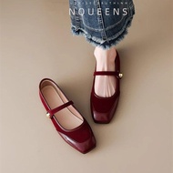 mary jane heels mary jane shoes Red Mary Jane Shoes - French-Style Leather Evening Flats