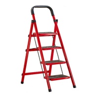 Global House HUMMER บันไดเหล็กมือจับ 4 ขั้น รุ่น LF007 สีแดง รับประกันของเเท้