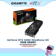 GIGABYTE GeForce RTX 5080 WINDFORCE OC 16GB GDDR7 Graphics Card | GV-N5080WF3OC-16GD