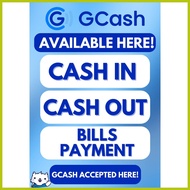 ▯ ━ ▘ GCASH RATES LAMINATED LOAD SIGNAGES A4 SIZE GCASH RATES