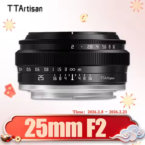 TTArtisan 25mm F2 APS-C MF Portrait Photography Camera Lens for Sony A6000 A7RIII Fuji XT30 XT-100 N