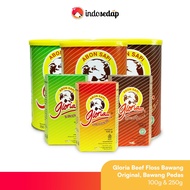 IndoSedap Gloria Abon Meat Floss Sapi / Ayam | Authentic Original Indonesian Floss Snack (100g / 250