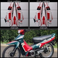 MERAH YAMAHA F1ZR FIZR CALTEX RED MOTORCYCLE BODY STRIPING STICKER
