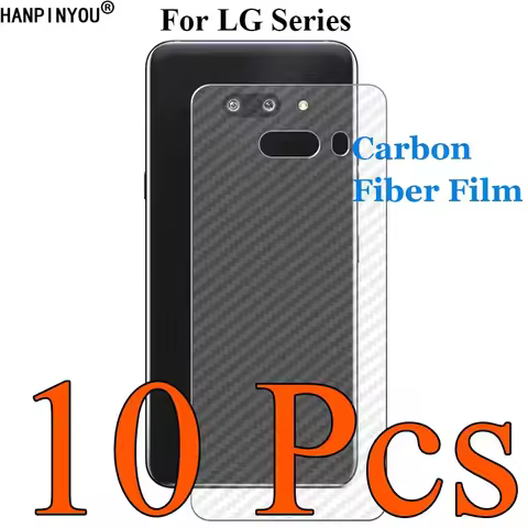 10 Pc/Lot For LG G8X V50S V50 ThinQ 5G V30 Plus V30s K11 G7 W10 W30 3D Carbon Fiber Back Film Skin S
