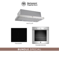 Bertazzoni 60cm Induction + Oven + Hob Bundle (P603I30NV Induction Hob + F605MODEKXS 5 Function Oven + K60TELXA Hood)