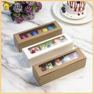 SUER 20Pcs|Boxes, with  Window Kraft Paper White Pastry Packaging Container, Small 2 Colors Dessert Cookies Treat Delivery Box Home
