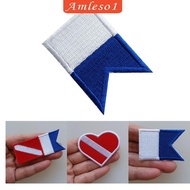 [Amleso1] Alpha Flag diver Flag Patch Badge Scuba Diving  Embroidered Decorative Patches
