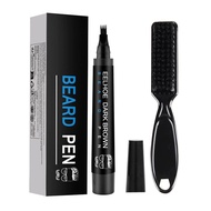 Beard Pencil Filler for Men,Waterproof Beard Pen Beard Filling Pen Kit Black Beard Dye Beard Darkene