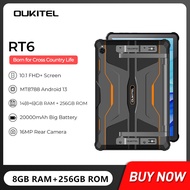 Oukitel RT6 Rugged Tablet PC 8GB+256GB Android 13 Pad 10.1Inch FHD Tablets 16MP Camera 20000mAh Larg