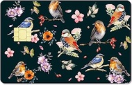 CREATCABIN Card Skin Sticker with Birds, Flowers, Debit Credit Card Skins, Personalisable, Bank Card