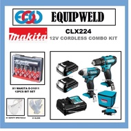 Makita 12V COMBO CLX224 Cordless (TD110DZ + DF333DZ) Impact Drill + Compact Drill FOC BOSCH 38pcs X-