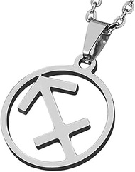 Men's Zodiac Sign Aries Pendant ZP0234 - With Chain 51 cm