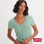 Levis 女款 修身短袖襯衫 / 莫代爾混棉 人氣新品