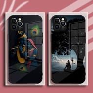 Of India M-Mahadev Krishna Lord Shiva For IPhone case Tempered Glass Back Cover Soft Silicone Black 
