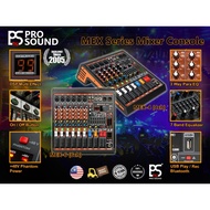 PS Pro Sound MEX-6 / MEX-4 Mixer Console 4ch / 6ch Karaoke Professional Multifunction audio mixer console with 99 DSP EF