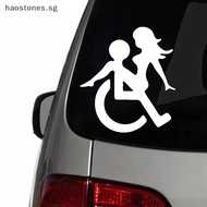 Hao Disabled Person Wheelchair Car Bumper Sticker Vinyl Decal Car Truck Vehicle Accessories Motorcycle Helmet Trunk Camper Decals SG