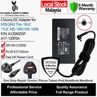 MSI Chicony A120A055P 120W 20V 6A 4.5*3.0mm DC Power Adapter Charger MSI GF63 Thin 10UC 11UC