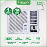 EVEREST 1.0HP Non Inverter Window Type Aircon/ Fast Cooling/ Healthy Air Filter/ Remote/ 12-18 sqm