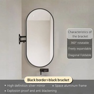 Rotating Bathroom Mirror Toilet Washbasin Telescopic Mirror Wall Hanging Corner Mirror Hotel Folding