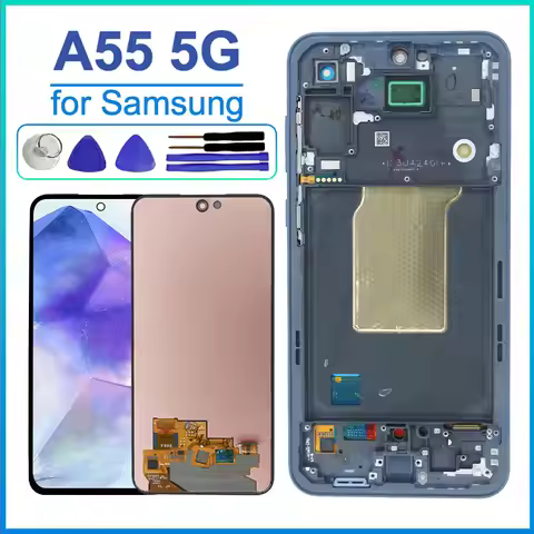 100% Tested LCD for Samsung Galaxy A55 5G LCD Display Touch Screen Digitizer Assembly for Samsung A5