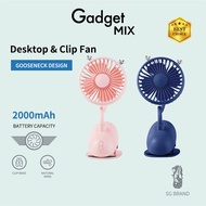 Gadget MIX Diginut CL-20  2000mAh Goose Neck Clip Fan/Stroller/Portable Fan/USB Rechargeable