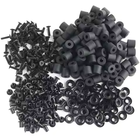 Long Post Flat Headed Chicago Screw Sets Bolt Nut With Metal Countersunk And Thick Rubber Washer For