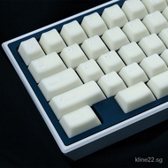 113 Key white Round Front Keycaps Ice Translucent Cherry Profile Key cap for OEM MX 61 68 104 Mechanical Keyboard 4X1K