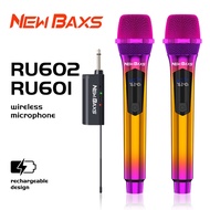 NEW BAXS RU601/RU602 Wireless Microphone 5VType-C Rechargeable UHF, Karaoke Party Microphone Plug an