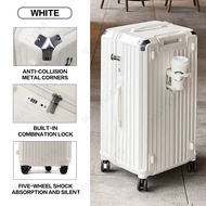 Glossy Luggage 20/26/30 Inch Luggage Bag Travel With Cup Holder 5 wheels Large Capacity Luggage Trav