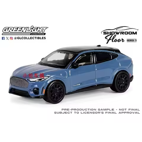 Greenlight Alloy 1:64 Scale 2023 Mustang Mach-E GT Blue Car Model Classics Adult Souvenir Gift Stati
