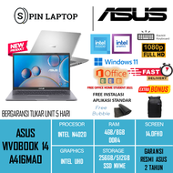 Laptop ASUS Vivobook 14 A416MAO N4020 ram 8GB 256GB ssd Windows 11 OHS 14.0FHD