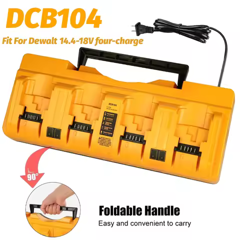 DCB104 Fast Charger for DeWalt 12V-18V Four-port Lithium Battery Simultaneously DCB204 DCB205 DCB127