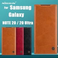 Casing Samsung Galaxy Note20 Note 20 Ultra NILLKIN QIN LEATHER Flip Case Cover