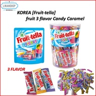 KOREA Fruit-tella fruit 3 flavor Candy Caramel (blueberry, mango, raspberry + yogurt)