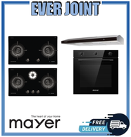 Mayer MMGH892HE 2 Burner / MMGH893HE 3 Burner [86cm] Gas Hob + Mayer MMSL902BE [90cm] Slimline Hood + Mayer MMDO8R [60cm] Built-in Oven with Smoke Ventilation System Bundle Deal!!