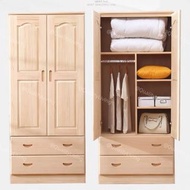 🔥包送貨 實木衣櫃睡房原木全實木組裝兒童衣櫥定制收納儲物櫃木質衣櫃 C0111