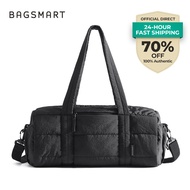 BAGSMART Lightweight Travel Duffel Bag Yoga Mat Gym Puffy Quilted Carry on Weekender Sports Shoulder