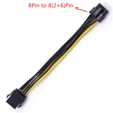 PCI-e PCIe 8Pin (6+2) Female to GPU 8Pin Male Power Conversion Cable ATX 8 Pin to PCI express 8(2+6)