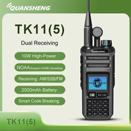 QuanSheng Walkie Talkie TK11(5) TK115 0.153-1160MHz Full Bands SW MW Dual Rx 10W AM SSB FM Radio